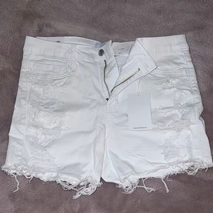 Never worn distressed jean shorts!